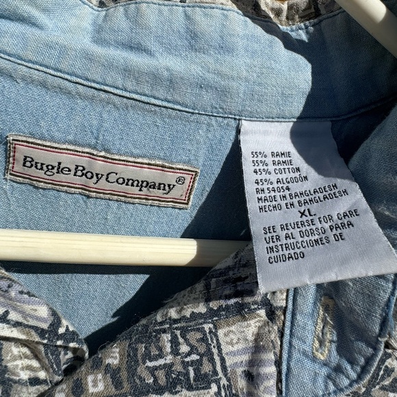 Bugle Boy Company Aztec Print Button Down Shirt - Picture 4 of 5